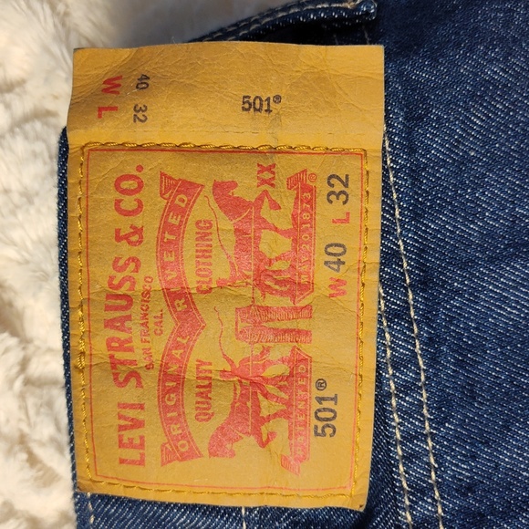 Levi's 501 denim blue jeans men's size 40x32 NWT - Picture 8 of 11